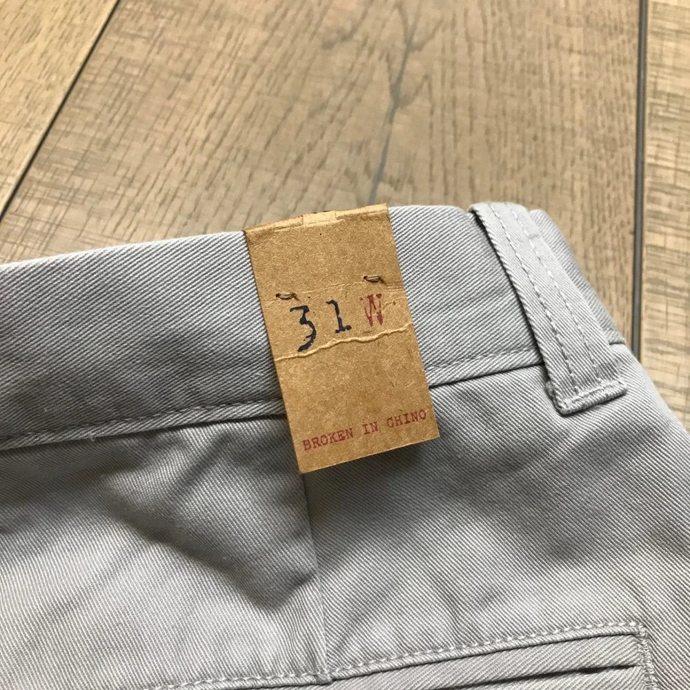 J.CREW Shorts Mens Size 31 Gray‎ Broken in Chino Skull Embroidered Grunge Cotton
